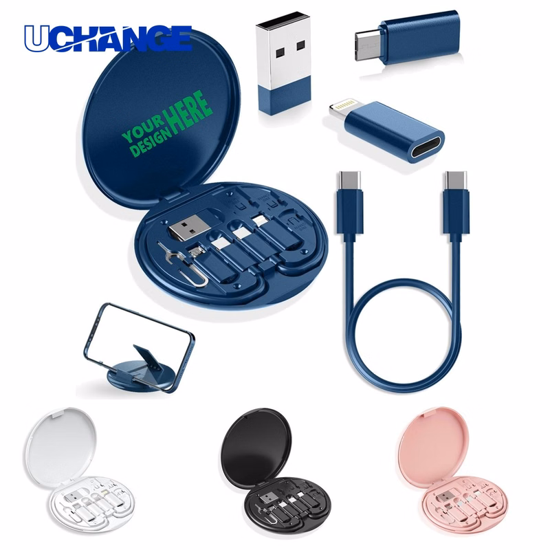 USB Adapter Multi Charging Cable Storage Case
