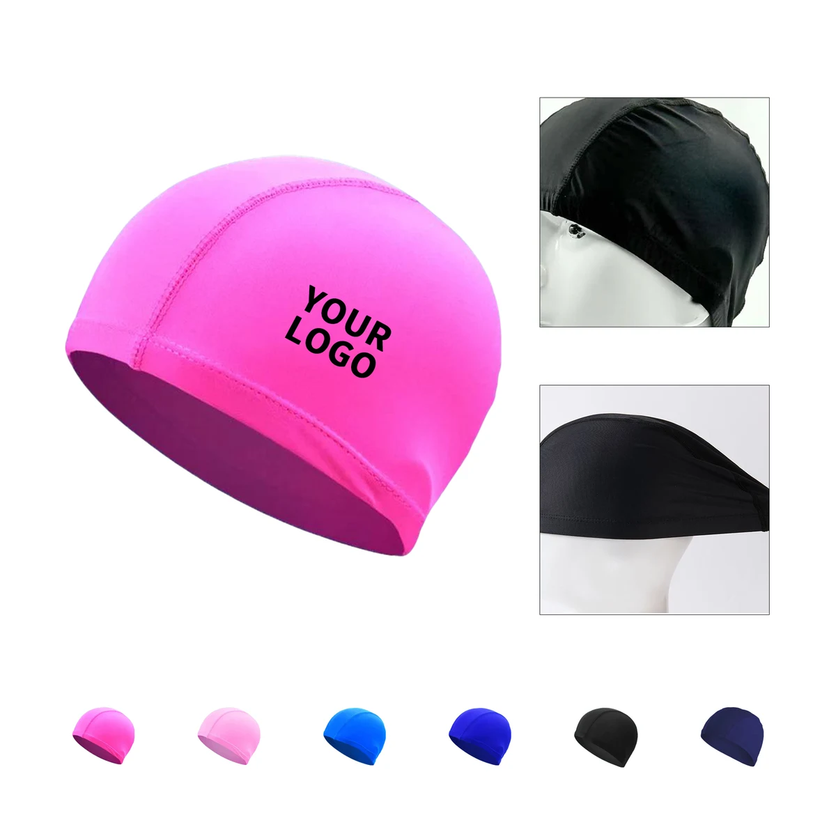 Stretch Polyester Swim Cap 1