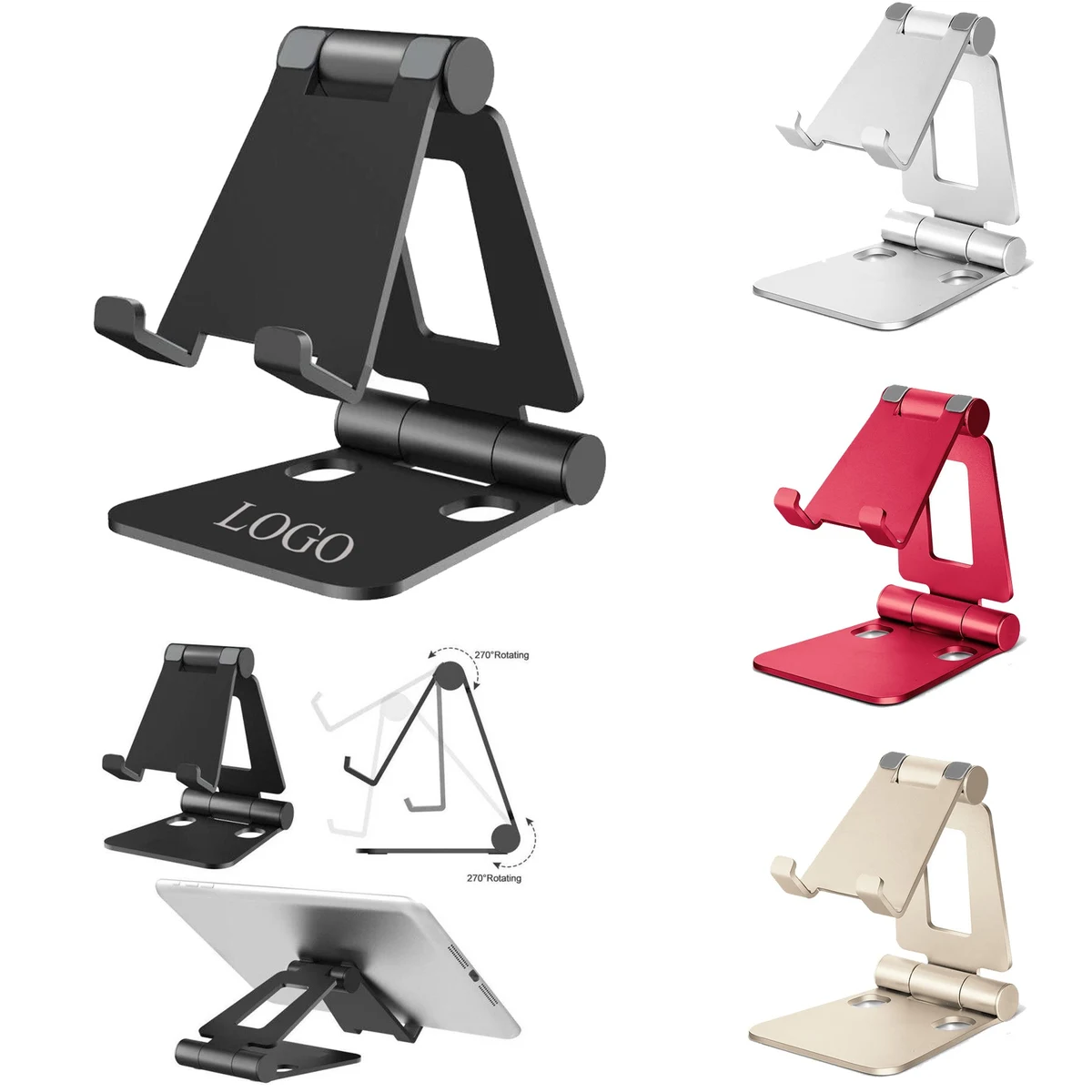 Portable Dual Folding Cell Phone Stand 1