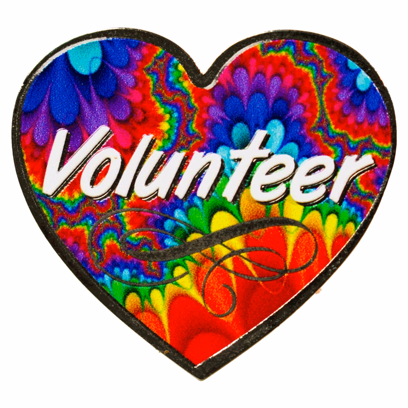 Express Vibraprint 1-3/8" x 1-1/4" Heart Lapel Pin & Magnet Back