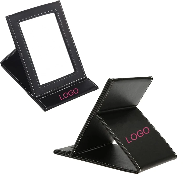 Foldable Square PU Leather Cosmetic Mirror 1