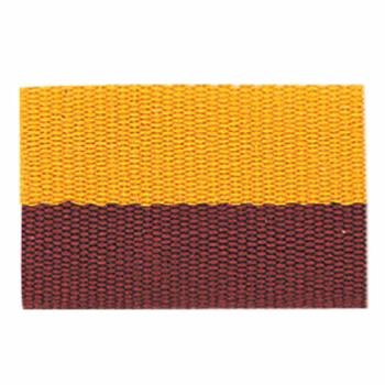 Maroon/Gold "V" Neck Ribbon with Clip, 1 1/2" wide
