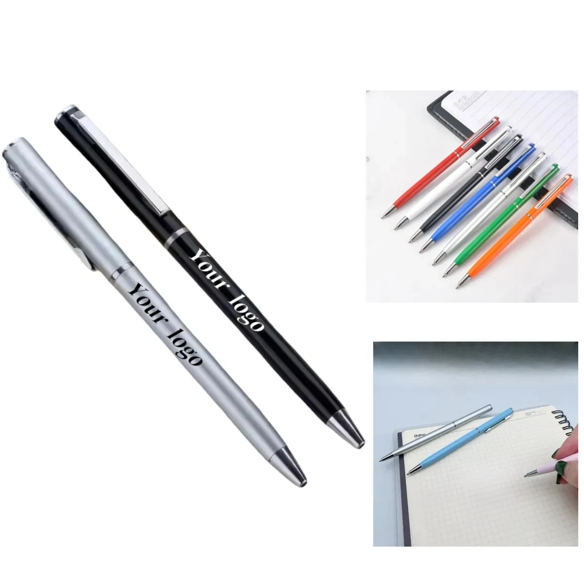 Metal slim ballpoint pen 1