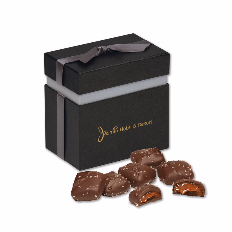 Chocolate Sea Salt Caramels in Elegant Treats Gift Box