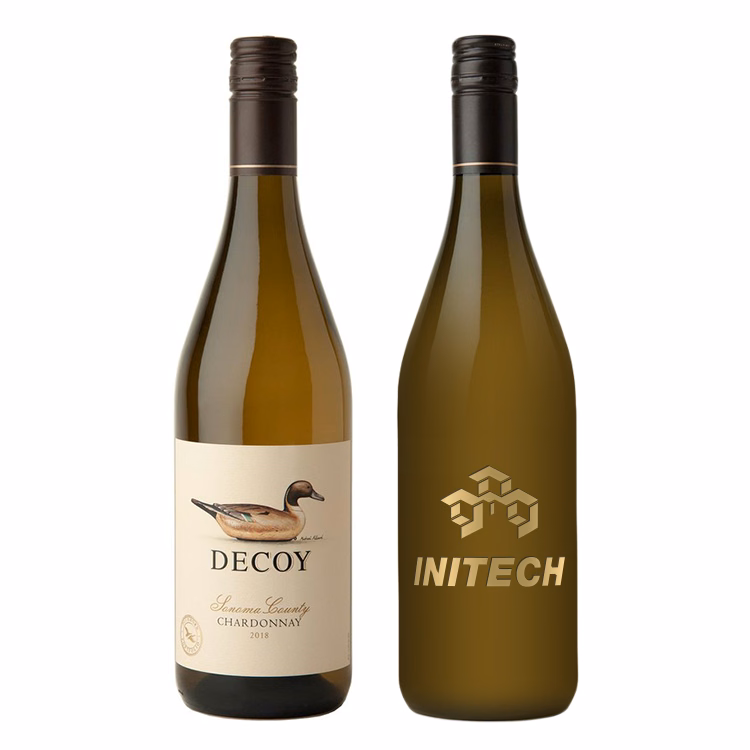Etched Duckhorn Decoy Chardonnay White Wine Bottle