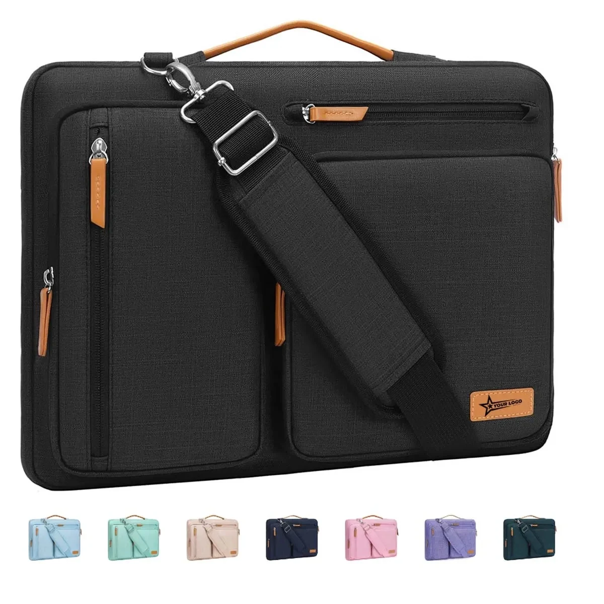 Shock Resistant Laptop Sleeve Briefcase Messenger Bag 1