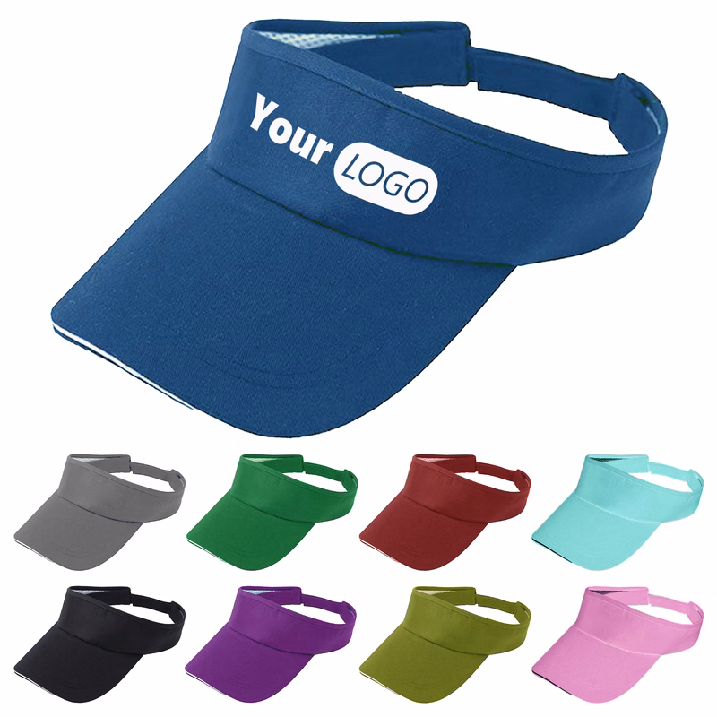 Cotton Adjustable Sun Visor Cap For Active And Casual Wear