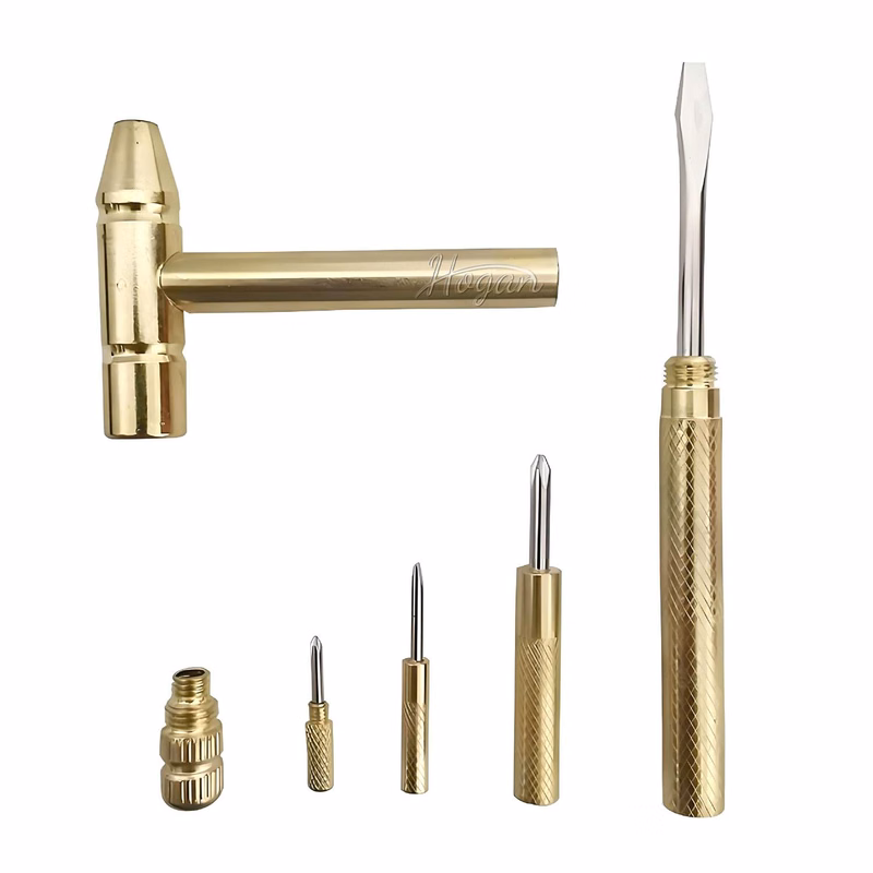 6-In-1 Mini Brass Multifunction Hammer