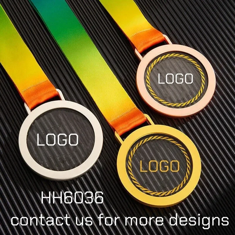 Metal Crystal Medals with Ribbon 1