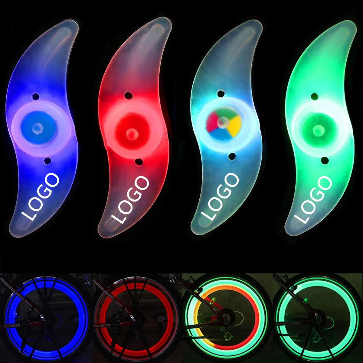 MOQ 50pcs Multi Color Led Bicycle Spoke Light 1