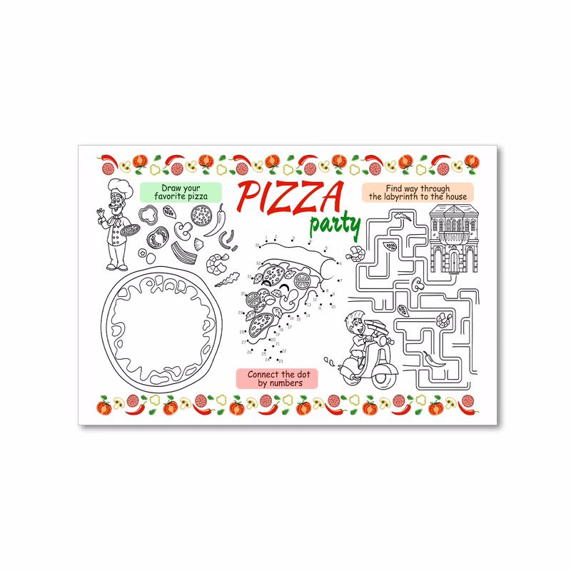 White Straight Edge Placemat