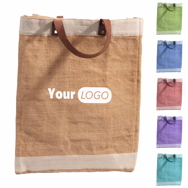 Nylon Customizable Jute Tote Bag