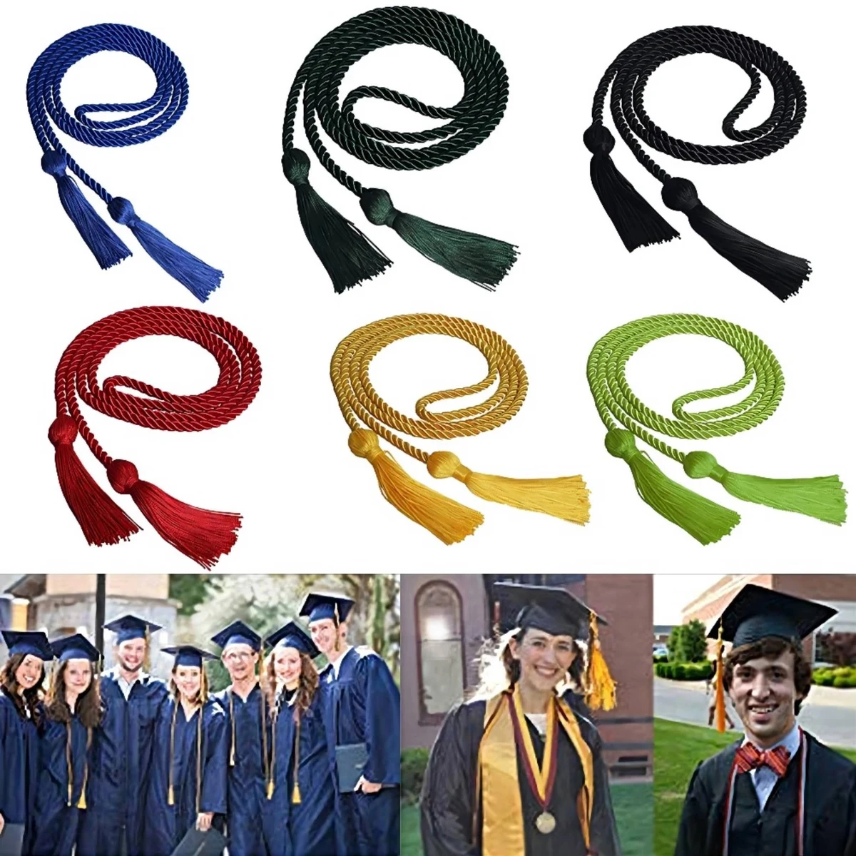 Graduation Honor Cord w/ 4'' Tassels 1