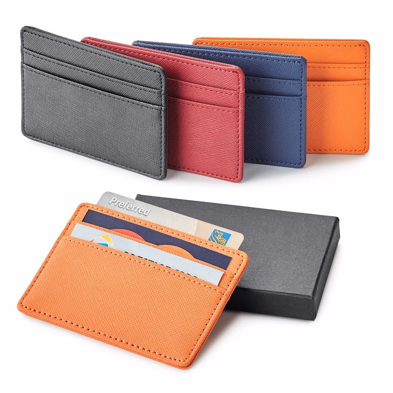 Toscano genuine leather rfid card holder