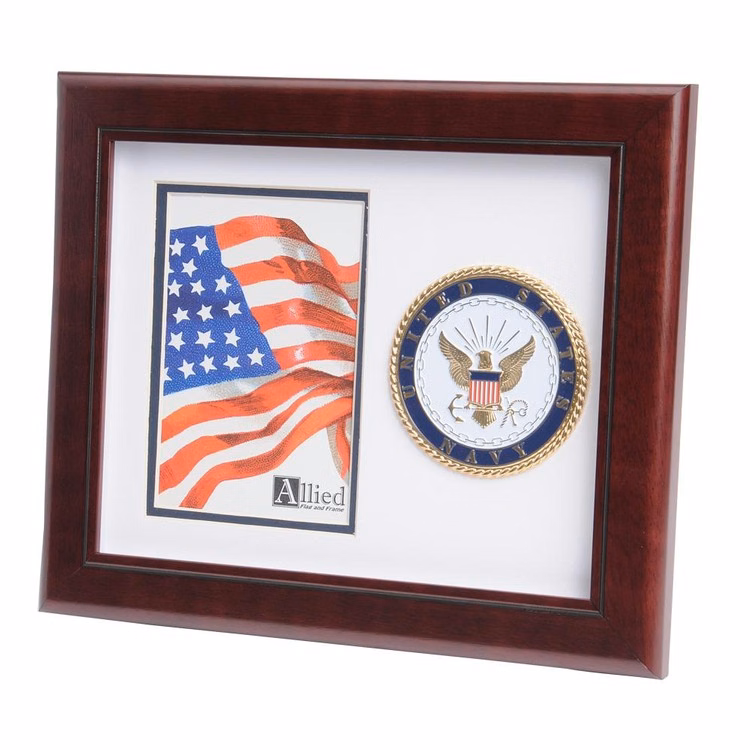 U.S. Navy Medallion 4-Inch by 6-Inch Portrait Picture Frame