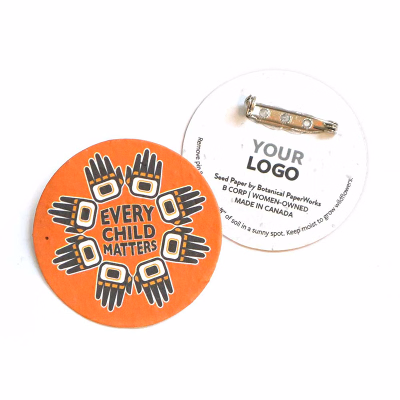 Every Child Matters Seed Paper Button Badges