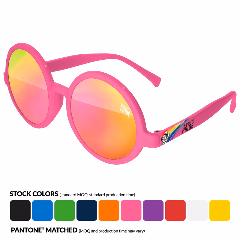 Iris Mirror Sunglasses w/ Full-Color Imprints
