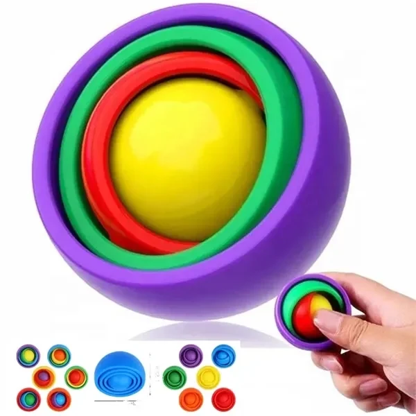 Custom Fidget Gyroscope 3D Decompression Ball — ABS Plastic Sensory Stress Relief 1