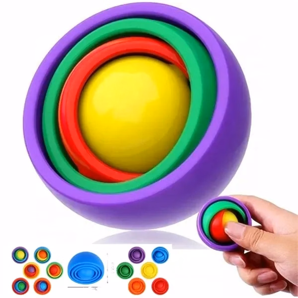 Custom Fidget Gyroscope 3D Decompression Ball — ABS Plastic Sensory Stress Relief