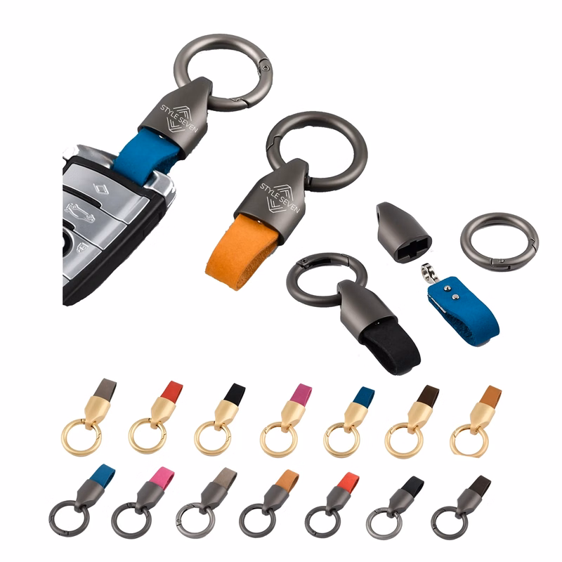 Genuine Leather Keychain for Car Home Key Ring