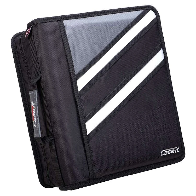 Case-It Z Dual Zipper Binders - Jet Black 3" 1