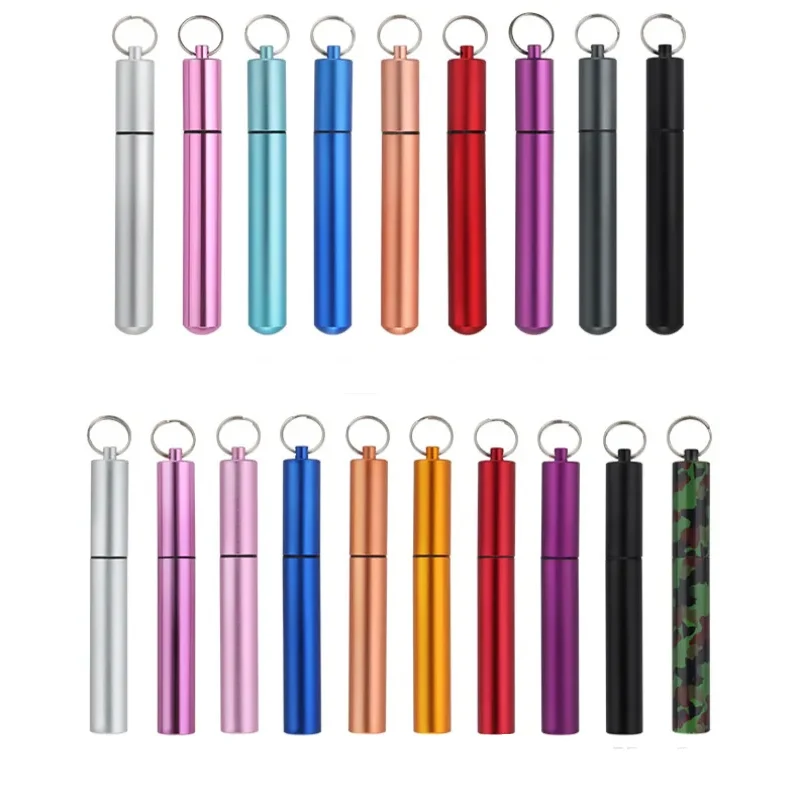 Telescopic Stainless Steel Straw Set with Case and Cleaning 1