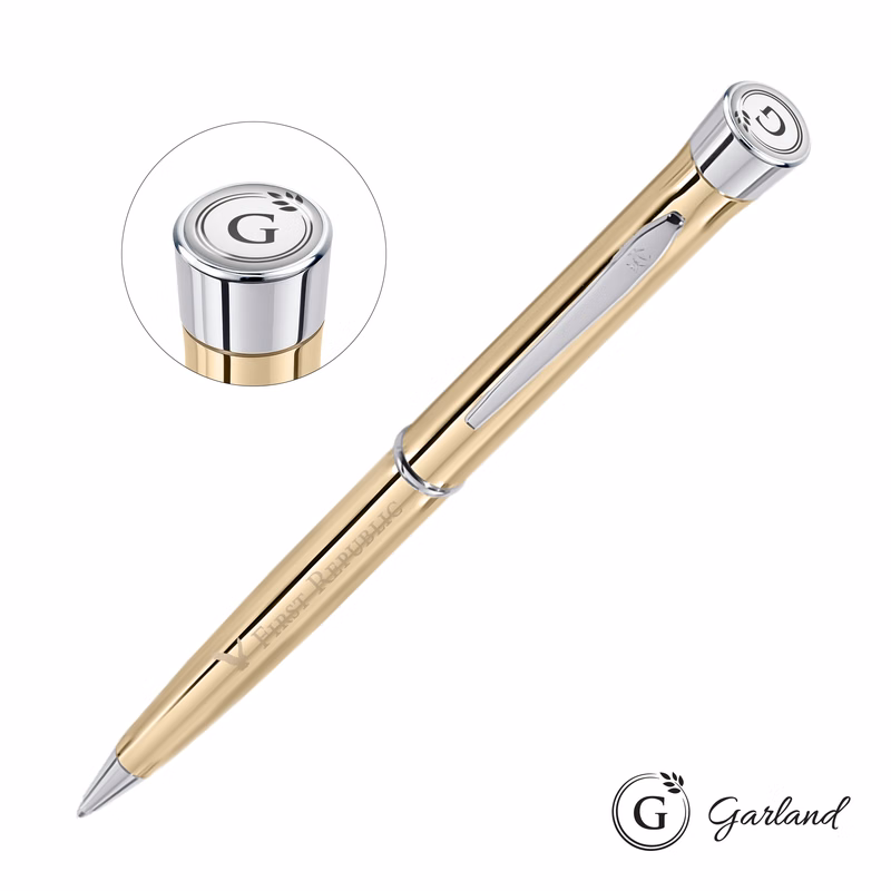 Garland® Signature Twist Ballpoint Pen - Gold Barrel