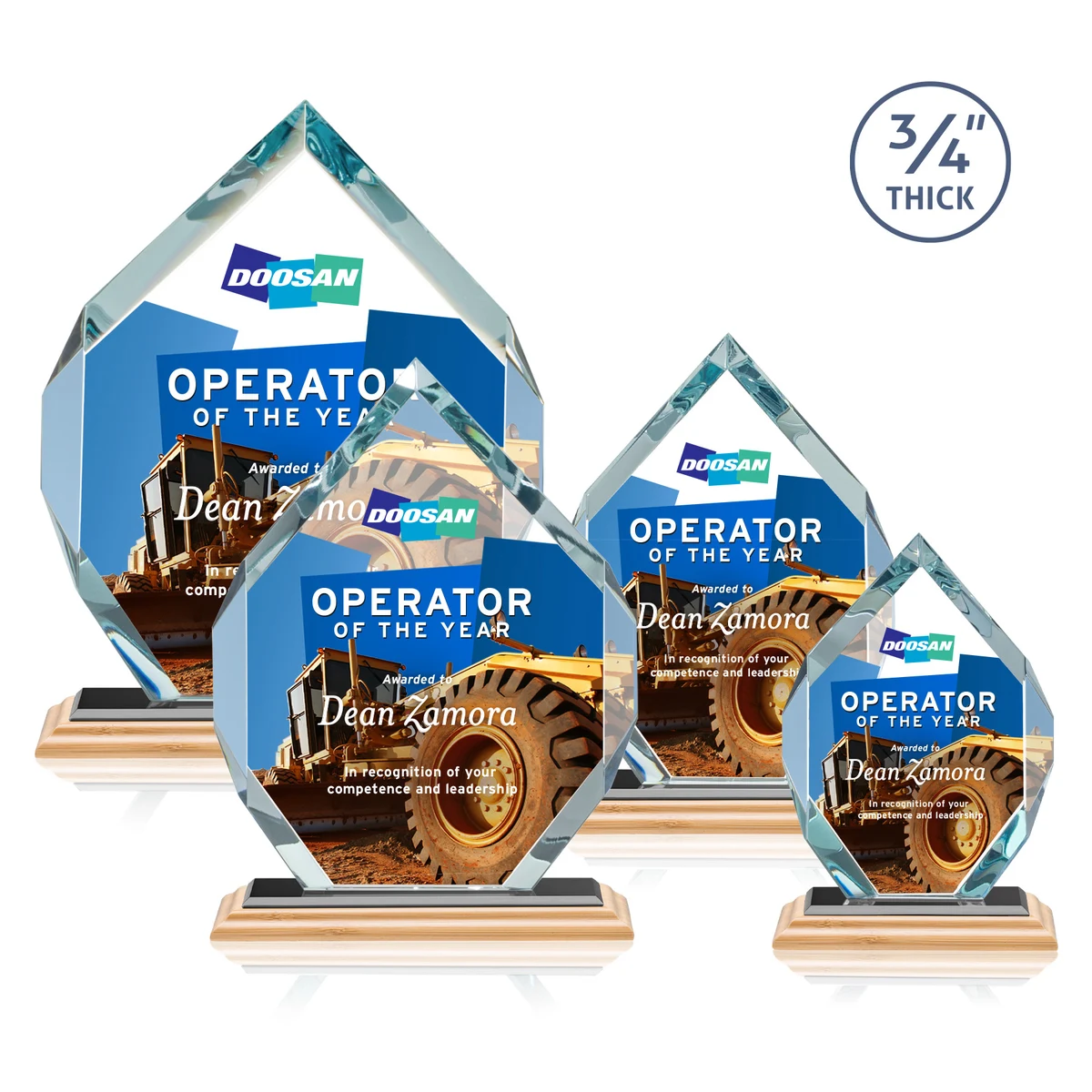 Royal Diamond VividPrint™ Award - Bamboo/Black 1