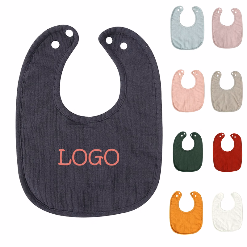 MOQ 20 Baby Cotton Gauze Bib