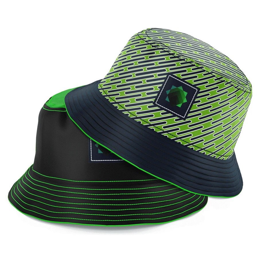 RPET Polyester Twill Sublimation Reversible Bucket Hat 1