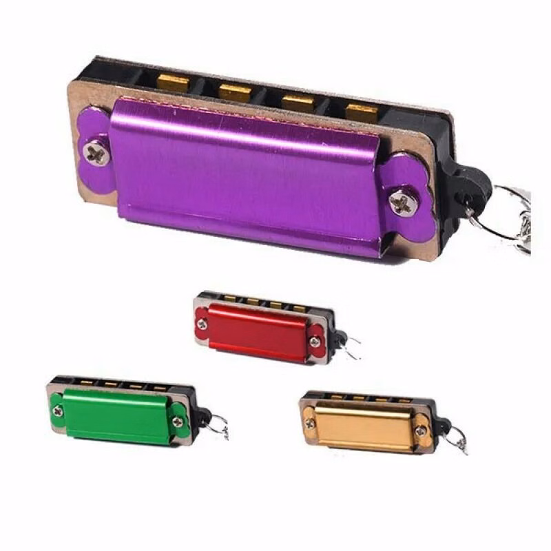 4 Holes C Key Mini Harmonica Necklace
