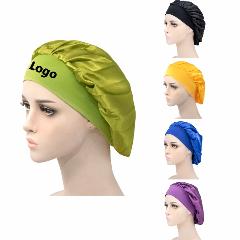 Wide Brim Sleep Cap Hair Protection Satin Lined