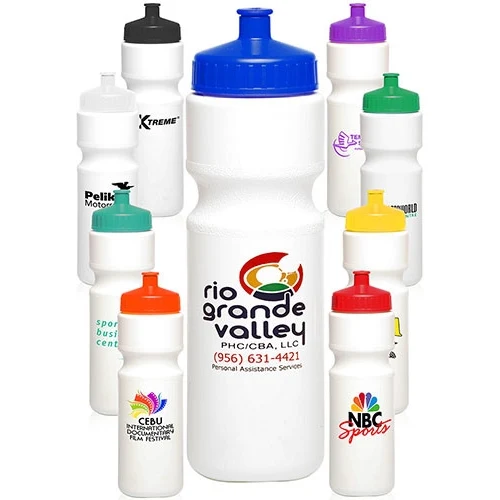 28 oz Push Cap Plastic Water Bottle 1