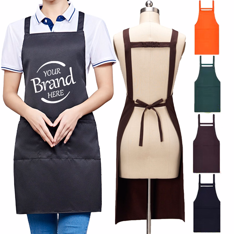 Adjustable Kitchen Apron w/2 Pockets