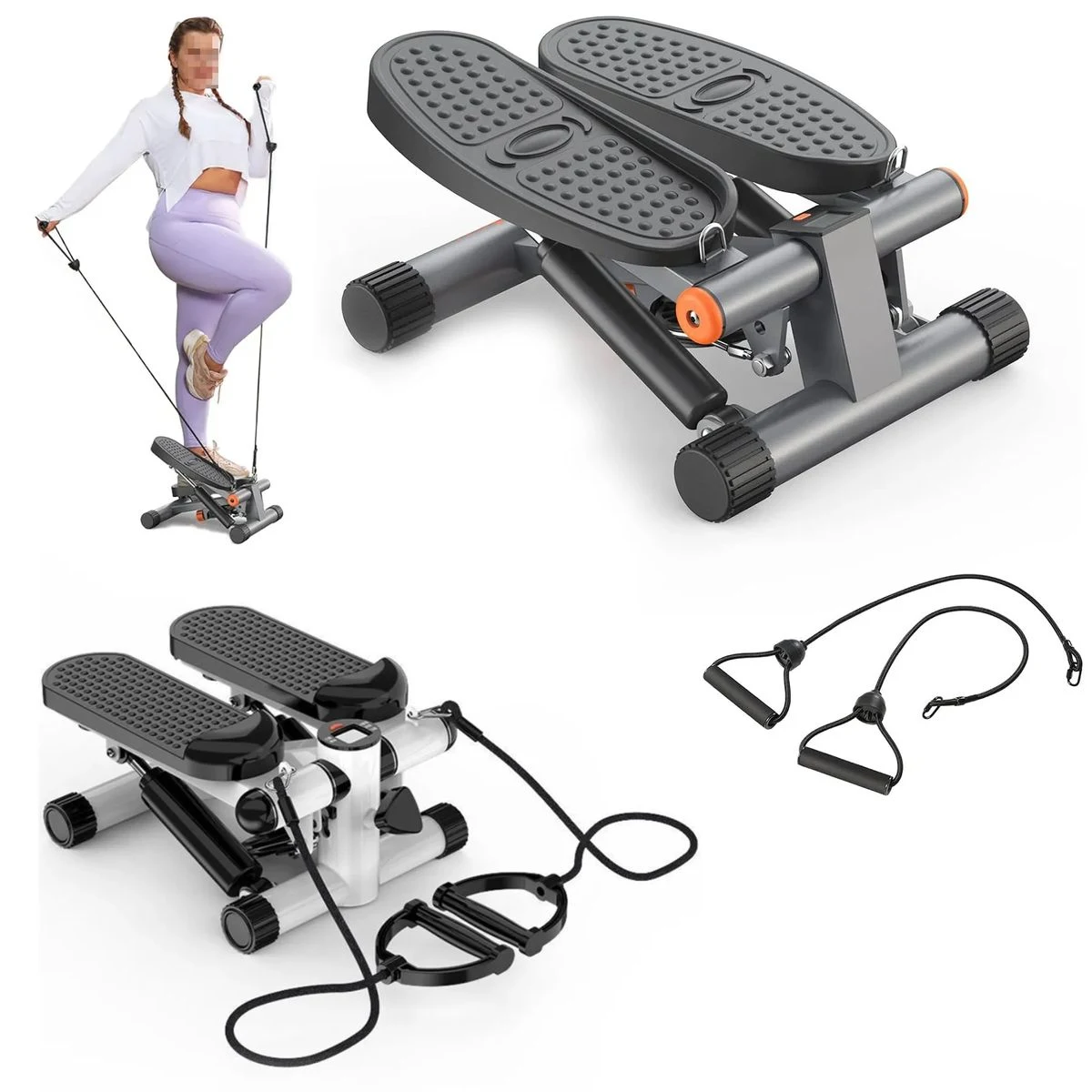 Fitness Stepper with Resistance Band LCD Display 1