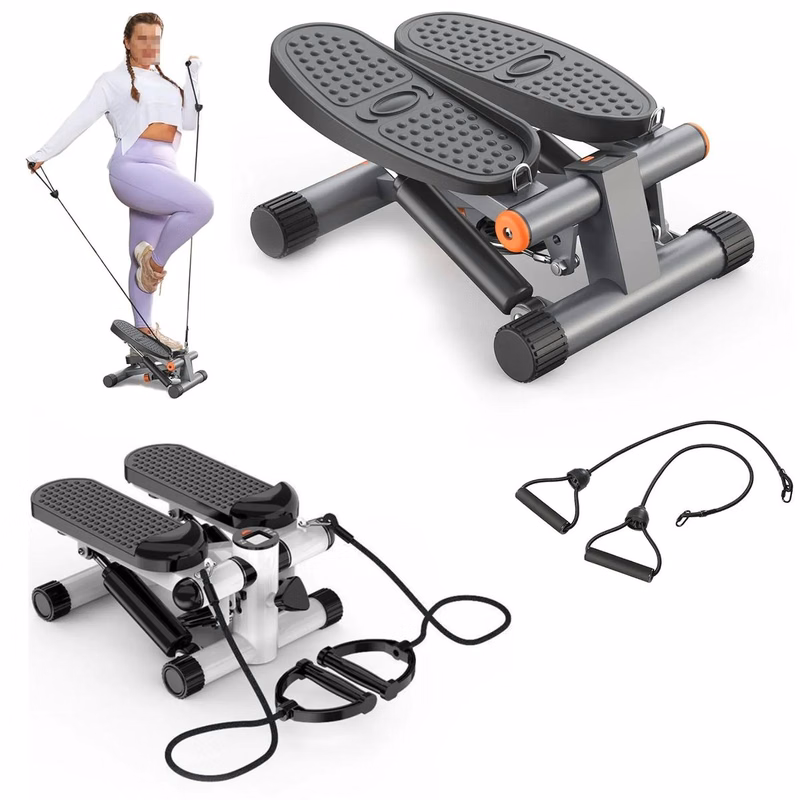 Fitness Stepper with Resistance Band LCD Display