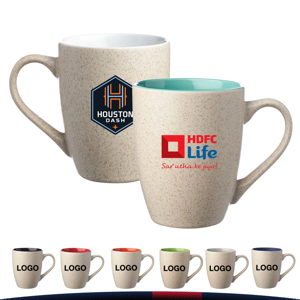 10 OZ. Rasas Two Tone Coffee Mugs 1