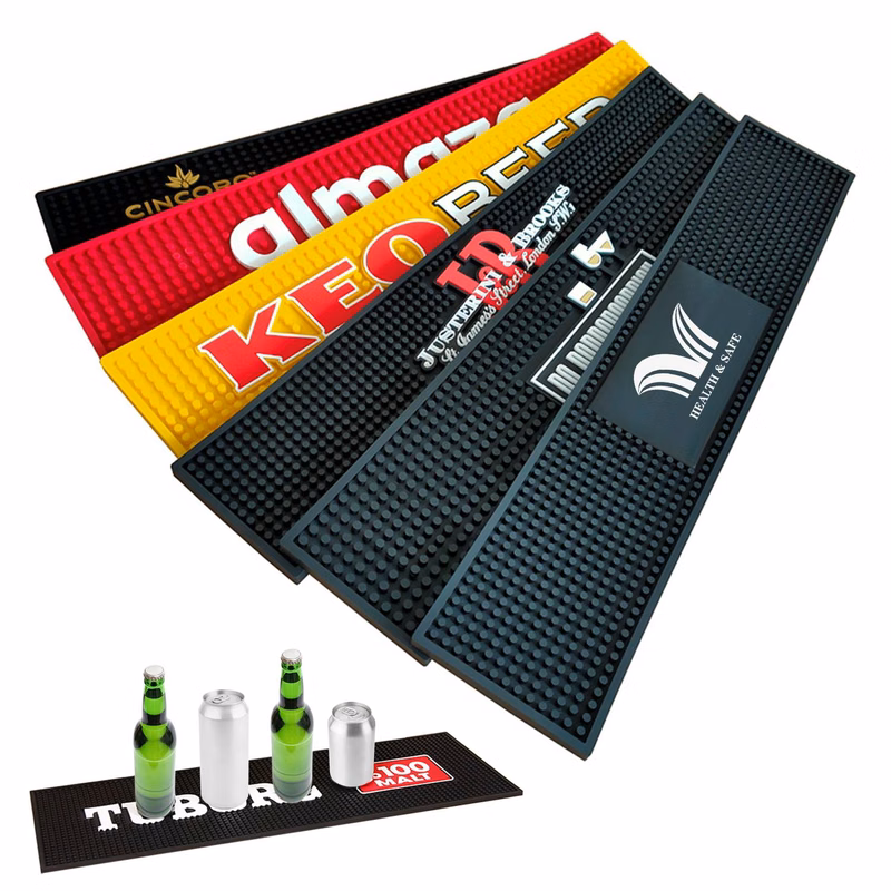 23.6"x4" Customized Rubber PVC Bar Mat For Countertop