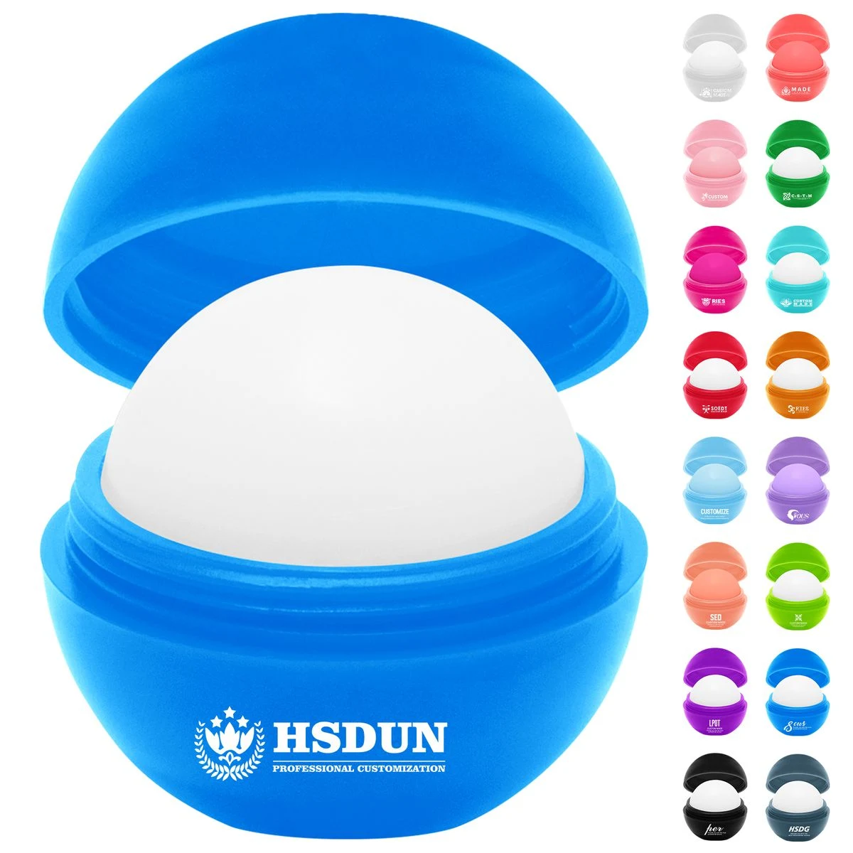 Promotional Mini Round Ball Shaped Lip Balm 1