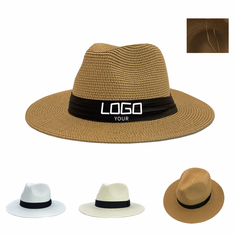 Travel Straw Panama Hat Summer Wide Brim Straw Hat