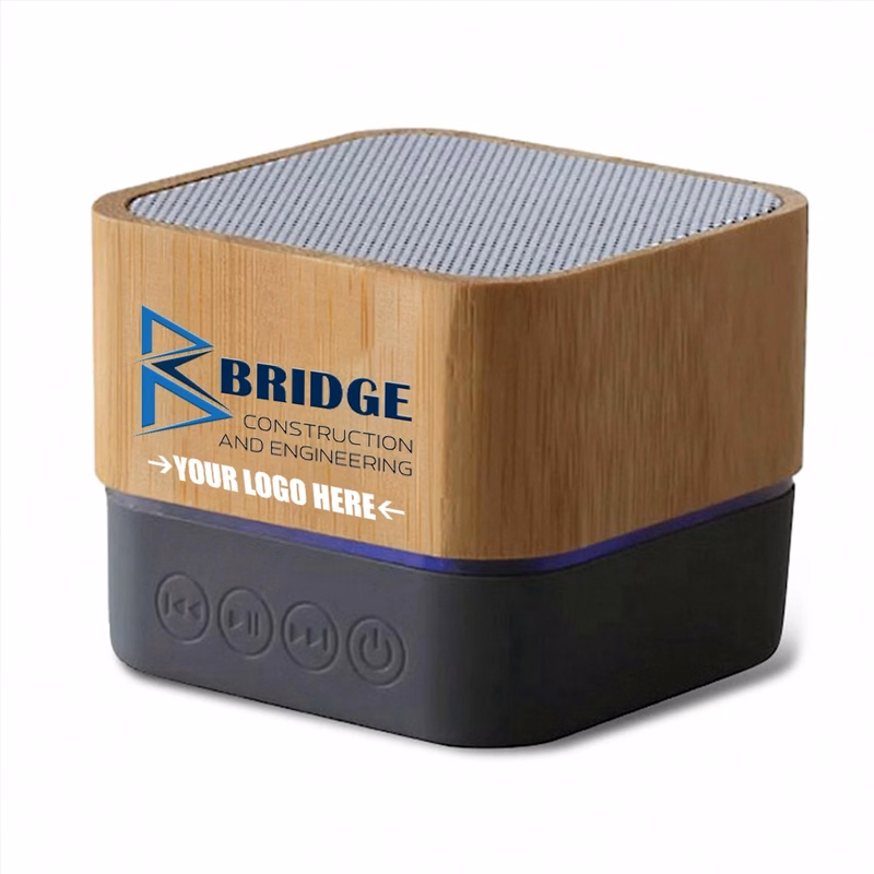 Mini Bamboo Square Portable Speaker