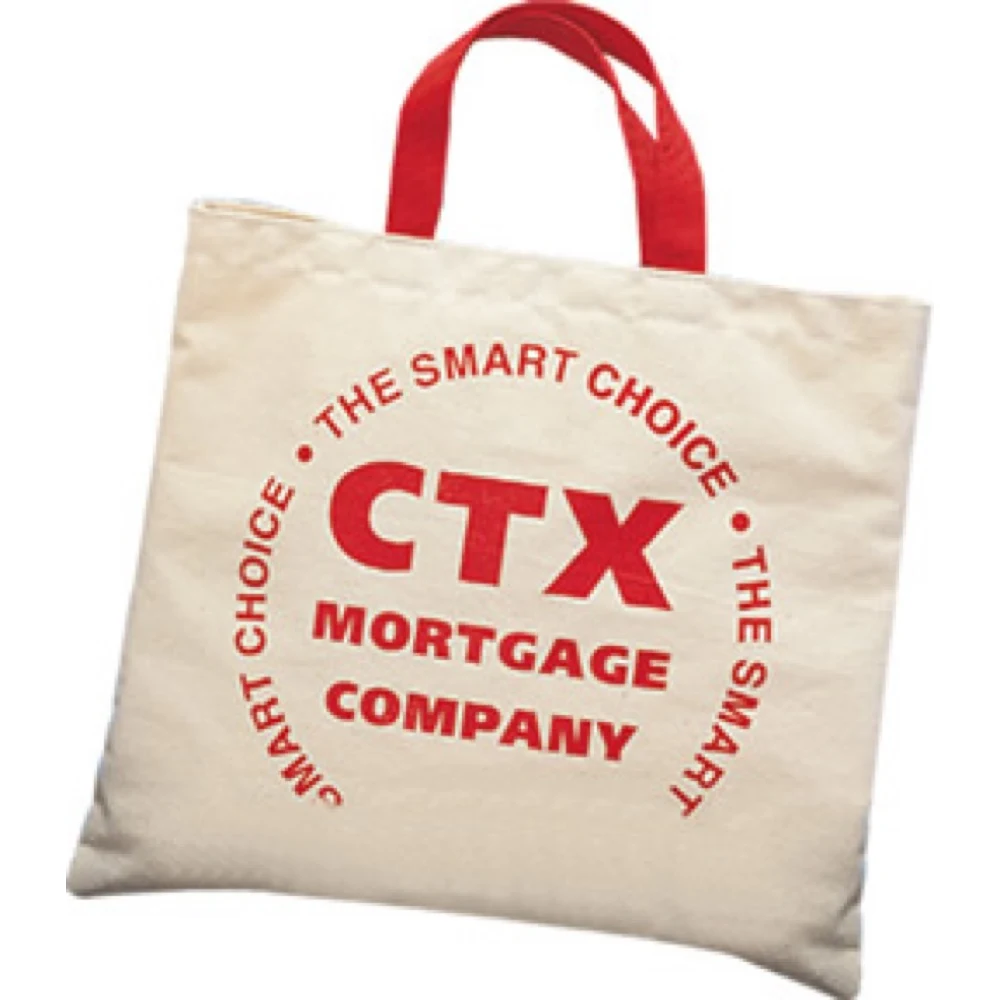 USA MADE 10 Oz. Natural Canvas Promo Flat Tote Bag, custom tote bag with logo imprint 1