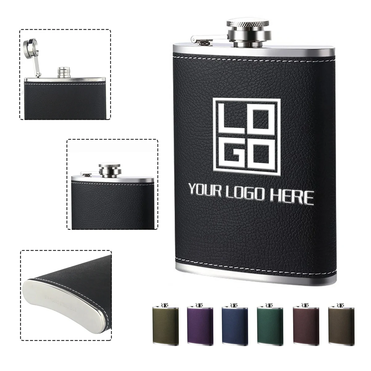 8Oz Portable Stainless Steel Hip Flask 1