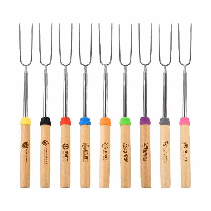 U-Shaped Wooden Handle Baking Fork