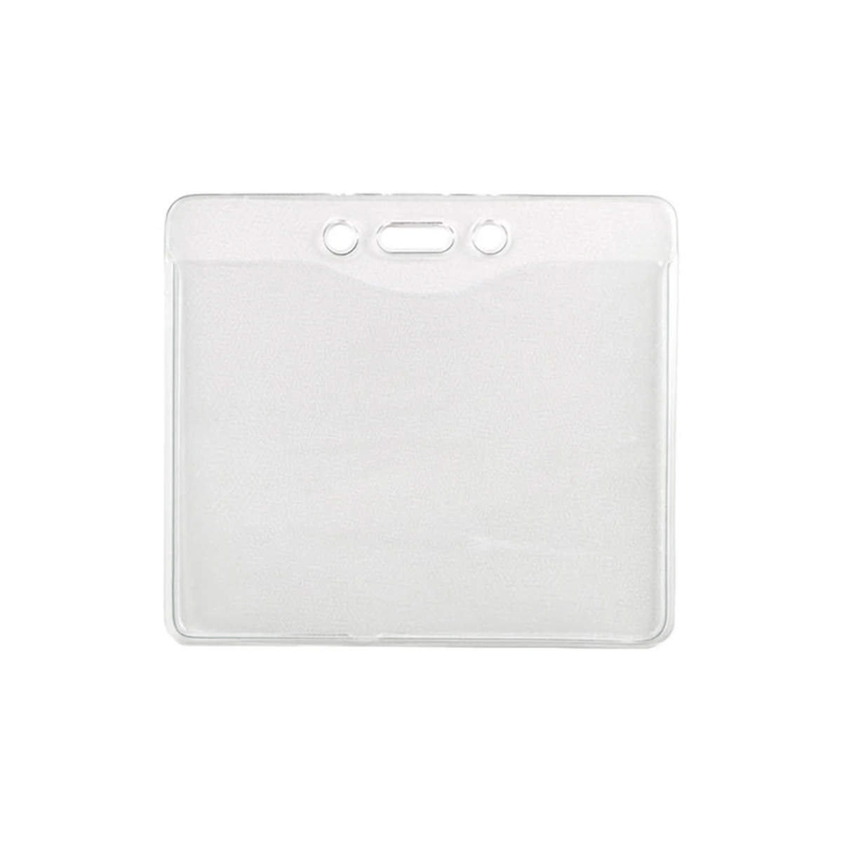 Horizontal Top-Load Clear Vinyl Badge Holder w/ Slot & Chain Holes 1