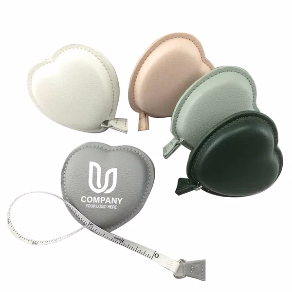 PU Leather Heart-Shaped Mini Tape Measure