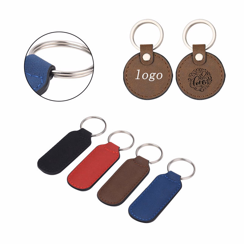 PU Leather Blank Keychain With Customizable Patterns