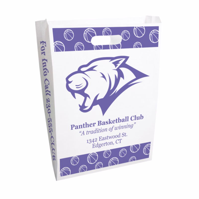 One Color 1-Sided Merchant Paper Bags (12" x 15" x 2.5")