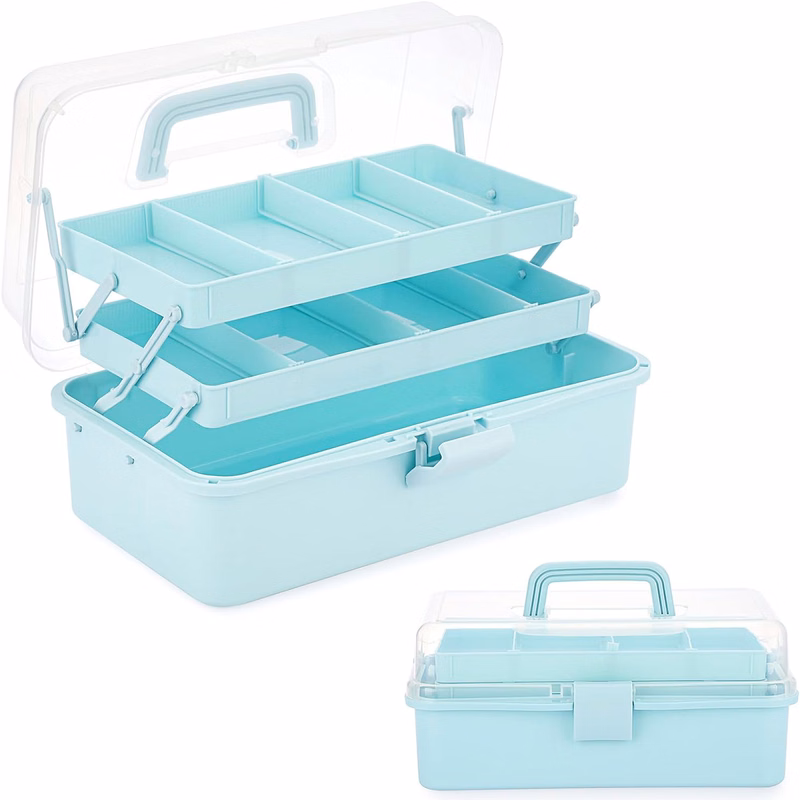 3-Tier Plastic Storage Box Craft Organizer