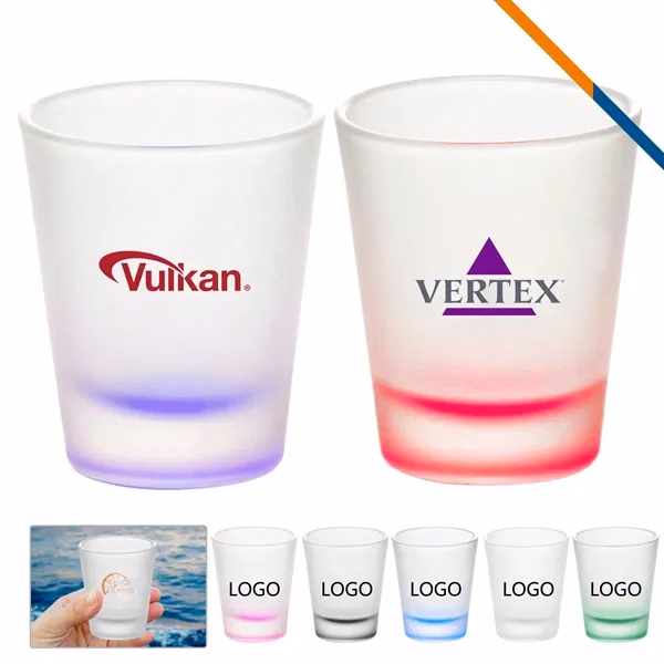 Custom 1.75 oz Frosted Shot Glasses with Velvet Finish — Party Promo Giveaway
